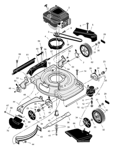 Mower Housing Assembly Diagram and Parts List for 228610X6A 2001 Briggs and Stratton Lawn Mower